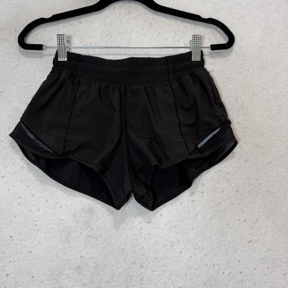 Lululemon Shorts Womens 4 Black 3 Inseam Lined Reflective Running Athletic